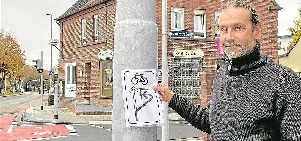 Christian Ückert denkt, dass eine zusätzliche Fahrradampel an der Hauptampel mehr Klarheit bringen würde.