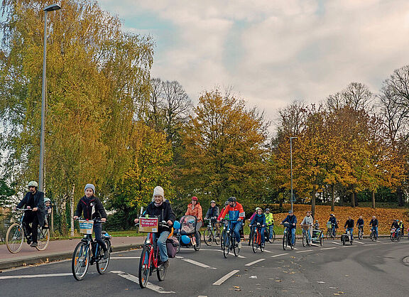 Kinder-Fahrraddemo Kidical Mass: „Stadt für Kinder statt für Autos“