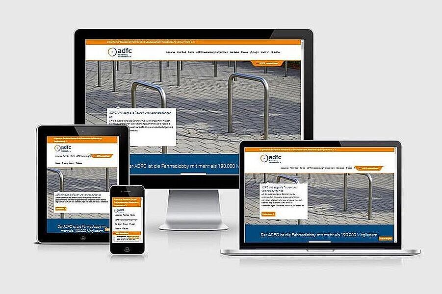 Die responsive Webseite des Landesverbands Mecklenburg-Vorpommern